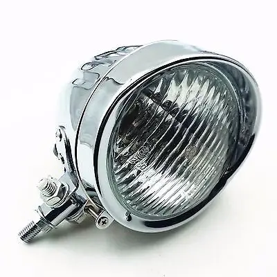 Chrome Metal 60/55 W Headlight For Harley Honda Kawasaki Suzuki Yamaha Cruiser