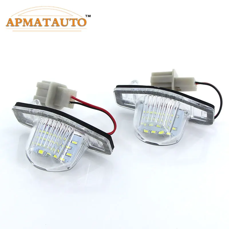 2pcs  White 18SMD LED Number License Plate Light  Bulb For Honda Jazz Fit CR-V FR-V Odyssey Stream Insight 12V