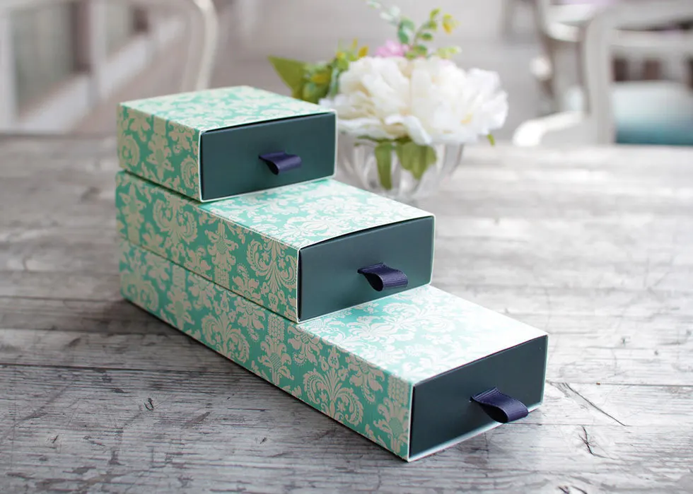 Paperboard Drawer Gift Boxes DIY Packing Box for Handmade Soap Tea/Candy/Cake/Biscuit/Chocolate lin4009