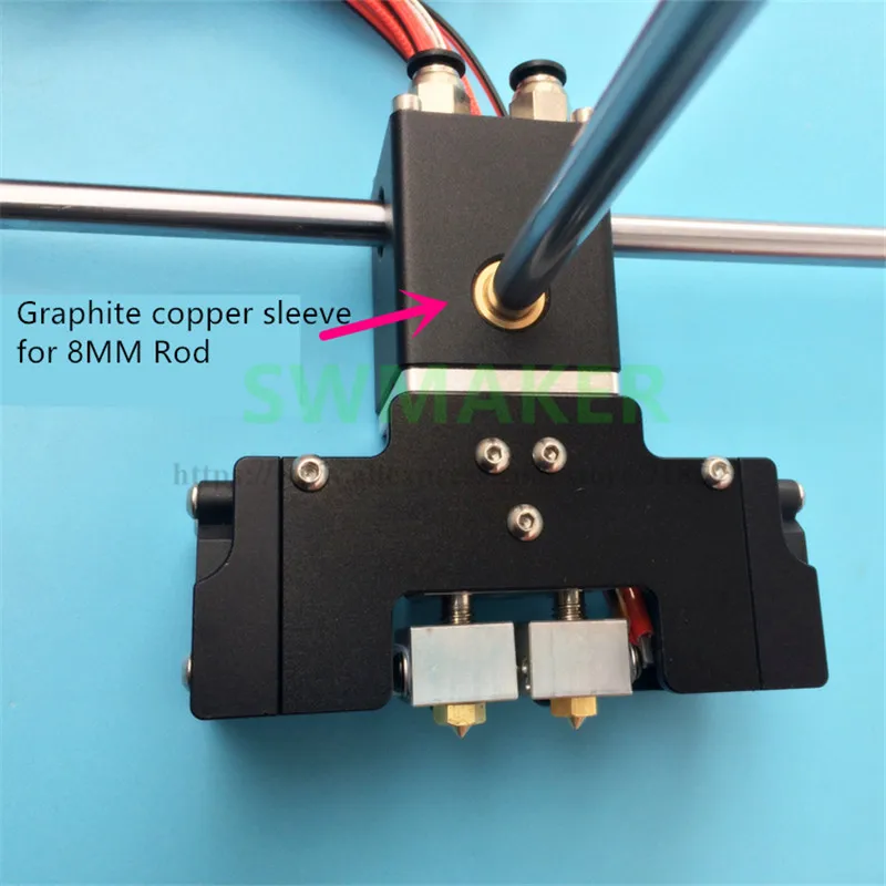 New type Ultimake 2+ UM2+ 3D printer Chimera hotend kit dual extruder 2 in 2 out extrusion head aluminum alloy extruder head