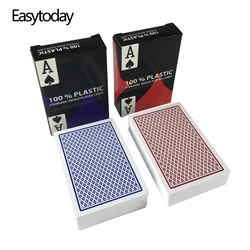 Easytoday 10 teile/satz PVC Poker Karten Baccarat Texas Hold'em Kunststoff Spielkarten Wasserdicht Poker Unterhaltung Karten Bord Spiel