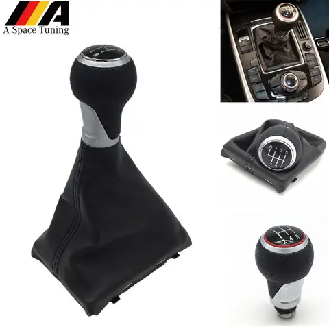 자동차 스타일링 12mm 기어 시프트 노브 게이 터 부츠 레버 핸들 헤드 Audi A4 S4 B8 8K A5 8T Q5 8R S 라인 2007-2015 용 방진 커버