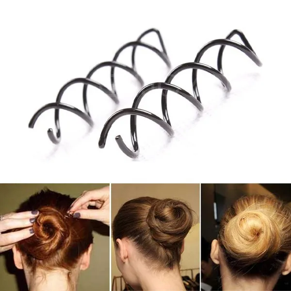 BKLD 1PCS New Fashion Hair Accessories Women Spiral Spin Screw Bobby Pin Hair Clip Ladies Twist Barrette Black