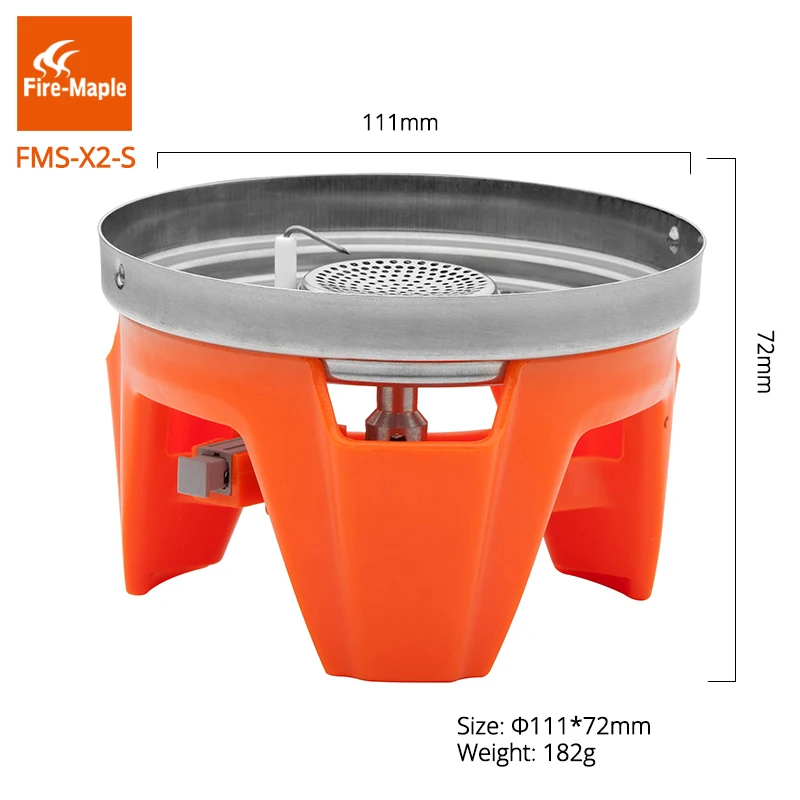 Fire Maple Stainless Steel One-Piece Portable Spare Outdoor Hiking Camping Stove For Fixed Star X2 X3 Cooking Stove 65g FMS-X2-S