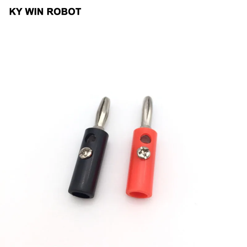10pcs Audio Speaker Wire Banana Plug Connectors 4mm Adapter Real Cable Entry