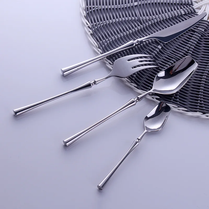 30pcs Dinnerware Set 18/10 Stainless Steel Cutlery Tableware Luxury knife Fork Spoon Western Silverware Kitchen Food Tableware