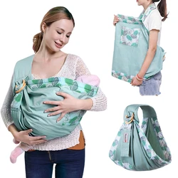 Baby Wrap Carrier Newborn Sling Dual Use Infant  Nursing Cover Carrier Mesh Fabric Breastfeeding  Carriers Up to 130 lbs (0-36M)