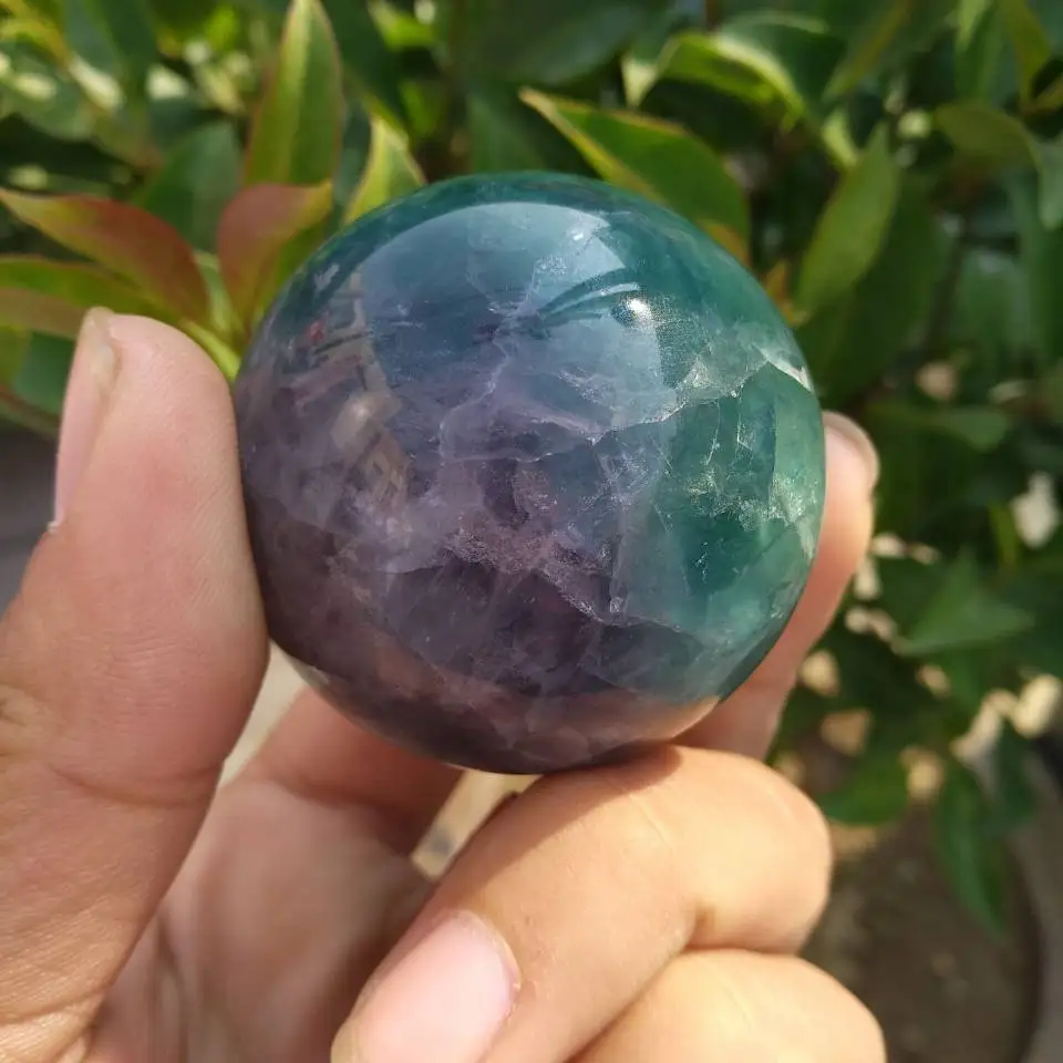 

40mm Quartz Crystal Ball Natural Fluorite Crystal Sphere Ball Healing