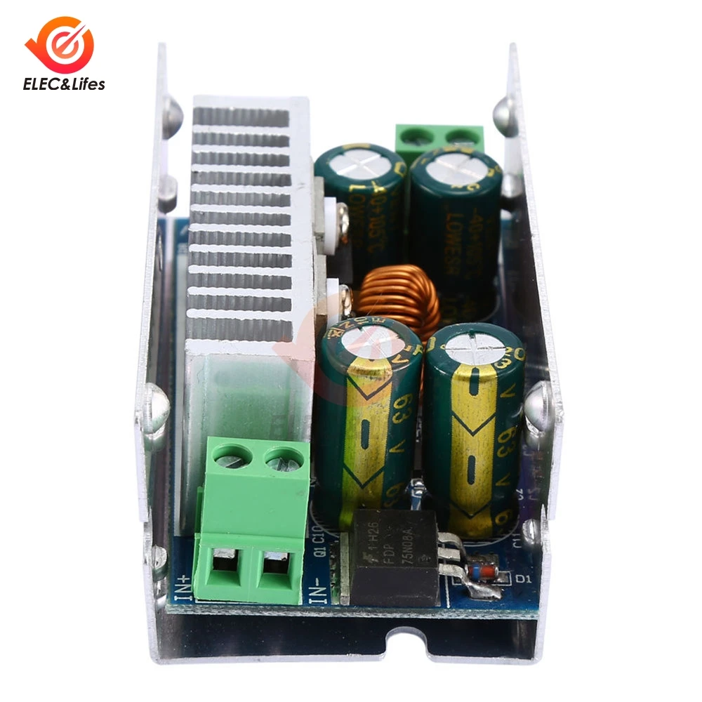 DC-DC 200W 15A Step Down Power Supply Module 8-60V Adjustable Voltage Stabilized Synchronous Rectification Buck Converter Module