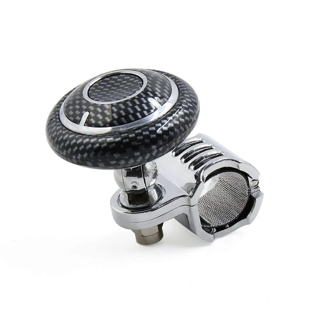 uxcell Carbon Fiber Pattern Folding Steering Wheel Spinner Knob Power Handle Grip Ball for Auto Car