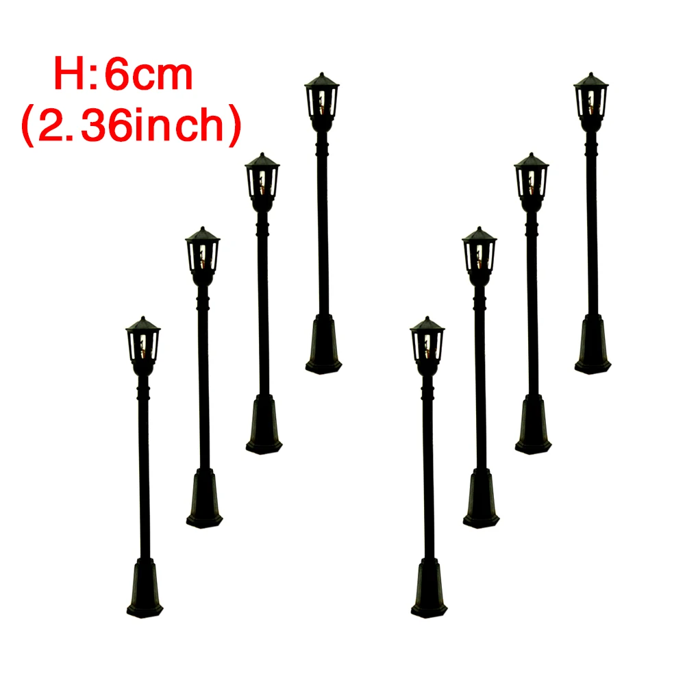 Railway Train Lamp Street Light Garden Lamppost 6.5V Single Plastic Sand Table Architecture Building Landscape 300pcs IN TOTAL