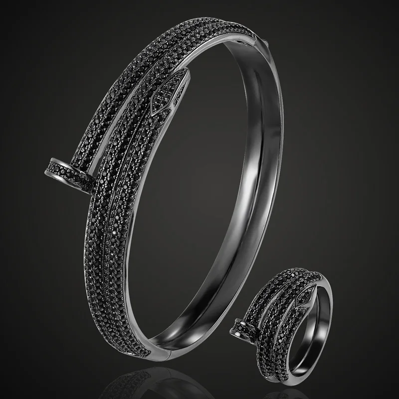 Luxury Brand Copper Gold-color Bracelet Anniversary Jewelry Europe Design Cubic Zircon Bracelet Bijoux Love Bangles Pulseira