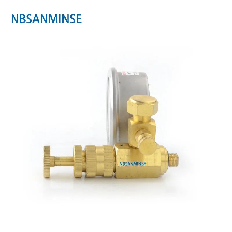 NBSANMINSE SMT02 Gauge Diameter 63mm Tube G 3/8  m 5/8 Nitrogen Gas Breaking Hammer Charging Tools  Pressure Reducing Valve