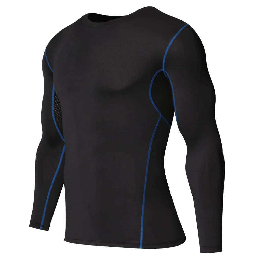 Männer Compression Shirts MMA Rashguard Halten Fit Fitness Lange Ärmeln Basis Schicht Haut Enge Hohe Elastische MMA sport t hemd für männer