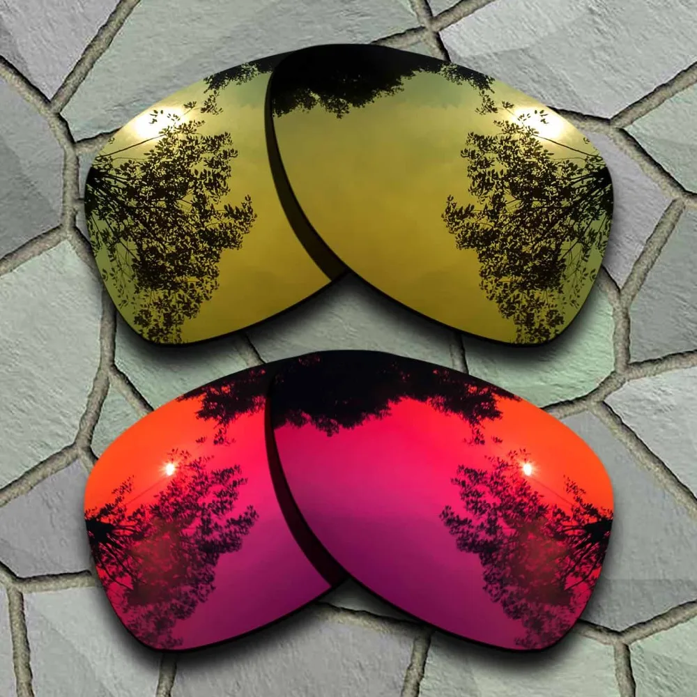 Yellow Golden&Violet Red Sunglasses Polarized Replacement Lenses for Oakley Dispatch 2