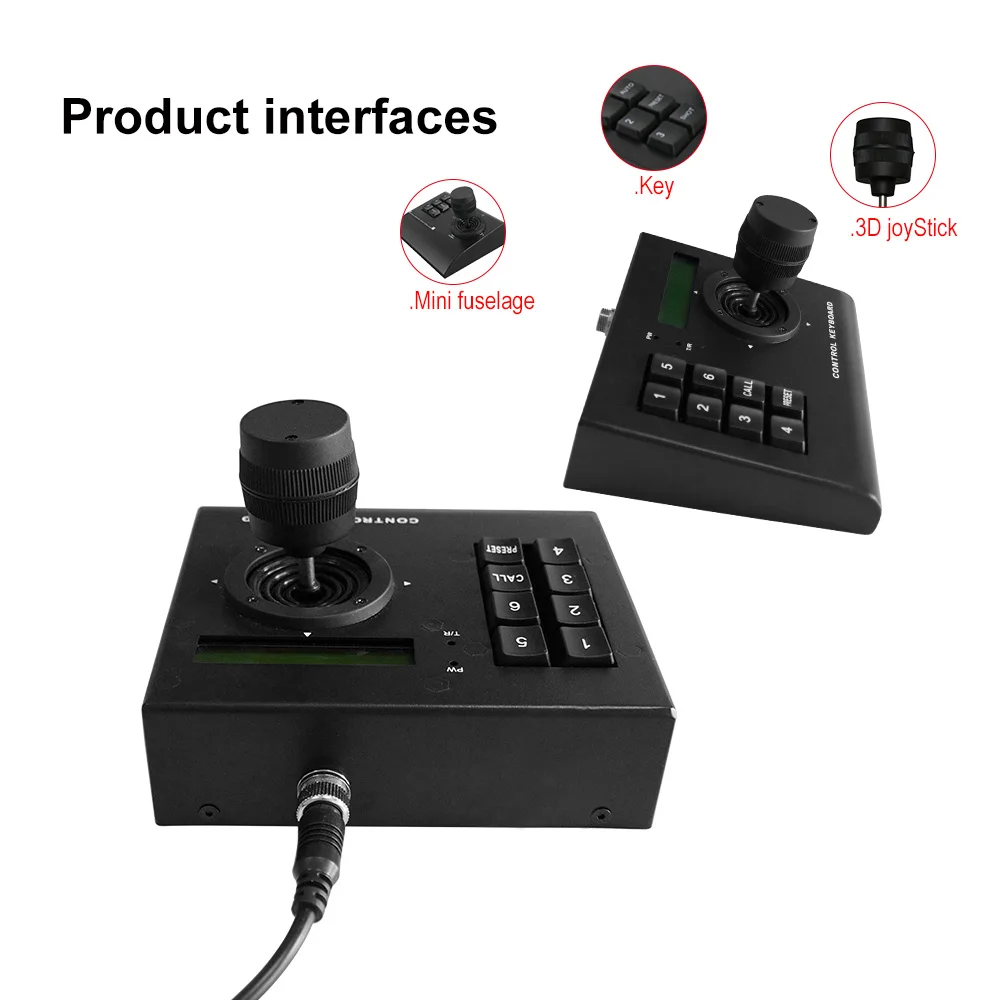 Anxinshi 3-Axis 3D Mini Joystick Keyboard Controller RS485 Pan Tilt Zoom Control Car PTZ CCTV Camera Surveillance DVR etc.