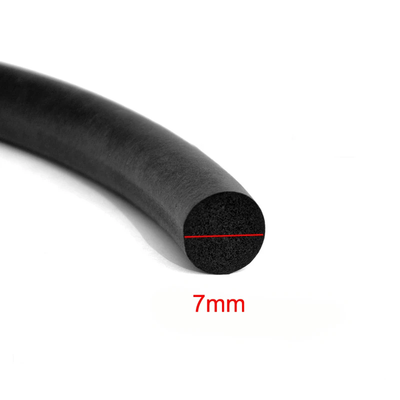 

4 meters DIY epdm black O car door seal protector foam rubber sealing filler strip weatherstrip