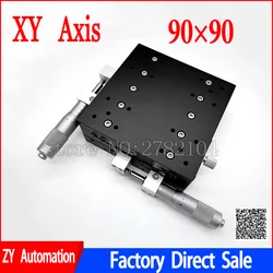 XY Axis 90*90mm stazione di rifilatura piattaforma di spostamento manuale tavolo scorrevole per palco lineare XY90-LM XY90-C LY90-R Cross Rail