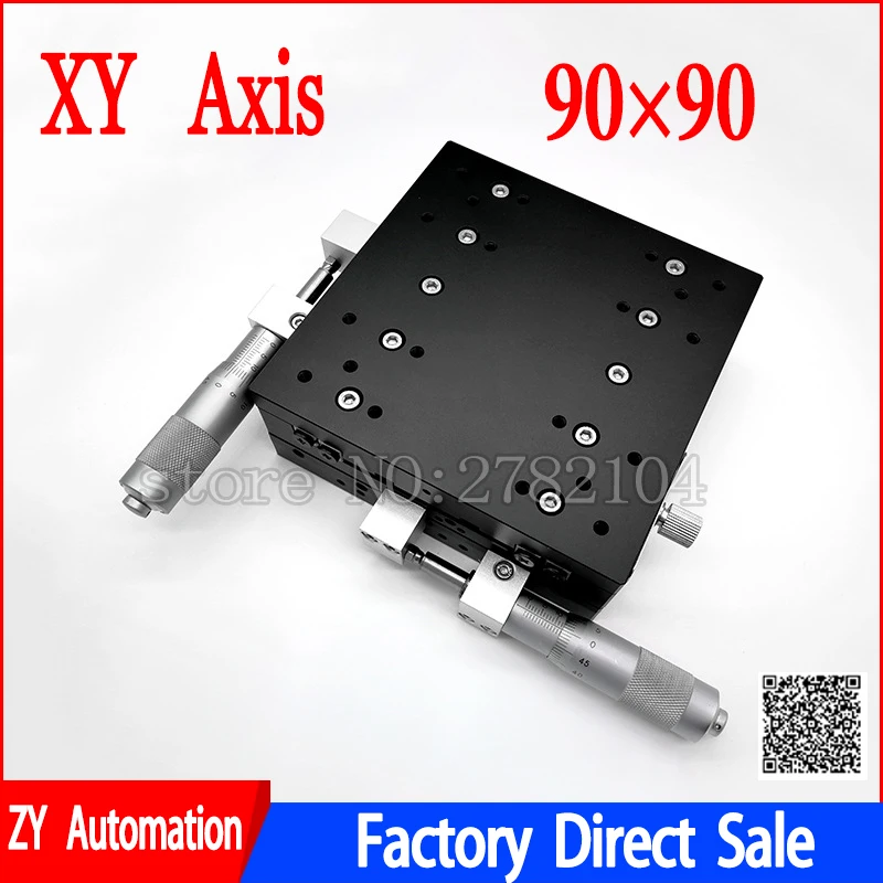 Plataforma Manual do Deslocamento do Eixo xy Tabela Deslizante do Estágio Linear Trilho Transversal 90×90 mm Xy90-lm Xy90-c Ly90-r