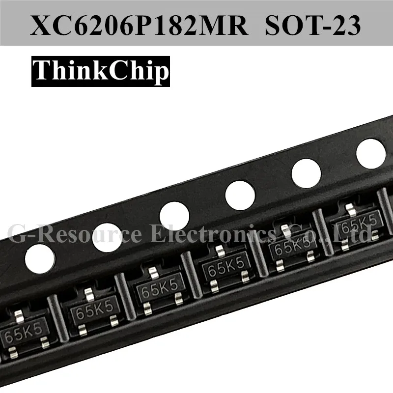 (100 pcs) XC6206P182MR XC6206 1.8V SOT-23 Fixed LDO Voltage Regulator (Marking 65K5)