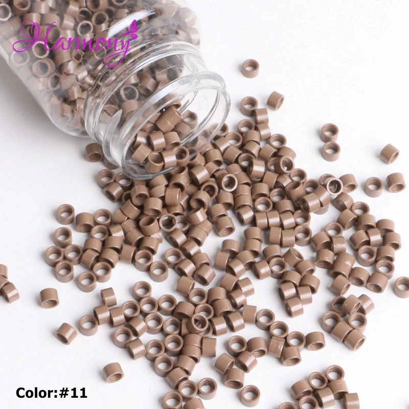 

Harmony Plus Hair 1000pcs 3.5*2.0*2.0mm Aluminium Micro rings Beads Links with Screws for I tip hair extensions