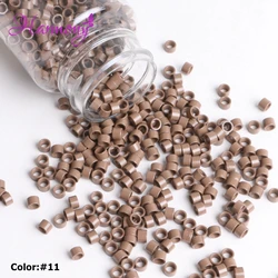 Harmony Plus Hair 1000pcs 3.5*2.0*2.0mm Micro anelli in alluminio perline maglie con viti per estensioni dei capelli con punta