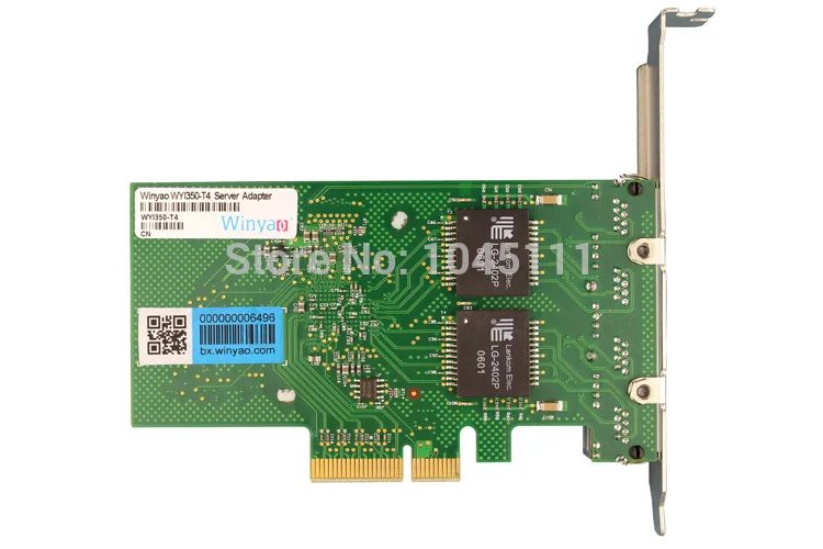 Winyao WYI350-T4 RJ45 PCI-E การ์ดเครือข่าย Gigabit Ethernet NIC Inteli350t4 1000Mbps VLAN ESXI ISCSI PXE Remote Boot
