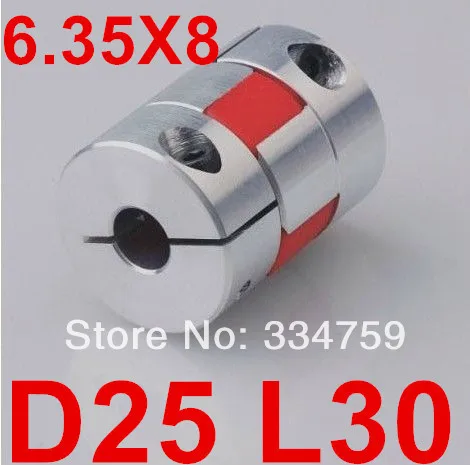 

3pcs/lot 6.35x8mm Jaw Shaft Coupling Spider Stepper Motor Shaft Coupler SpiderFlexible Shaft Couplings CNC part