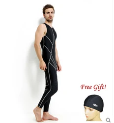 Men Women Swimsuit Scuba Diving 0.5mm Fastskin Triathlon Suit Neoprene Wetsuit Mergulho buceo roupa feminina Long Swimming Suit