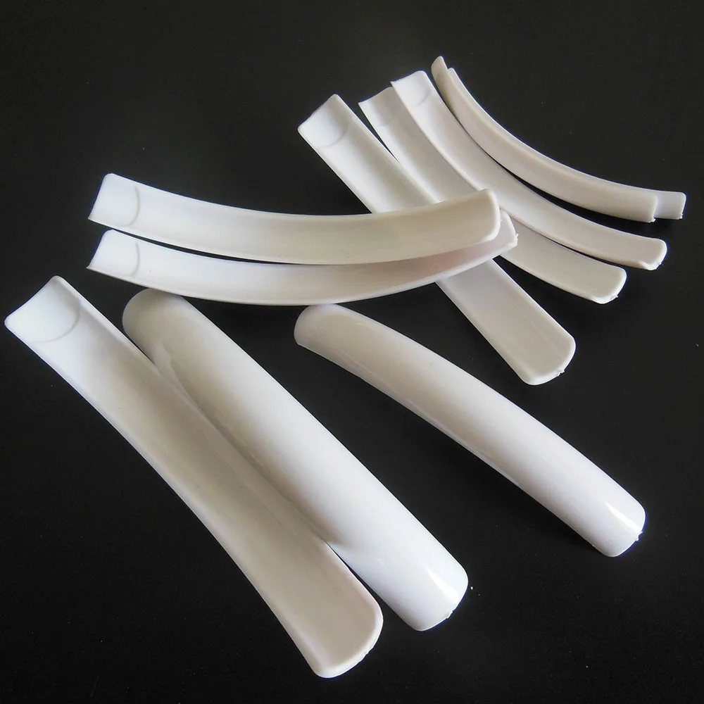 Wholesale 10PCS white Extra Long French Acrylic Fake False Nail Tips Decoration nail art guide