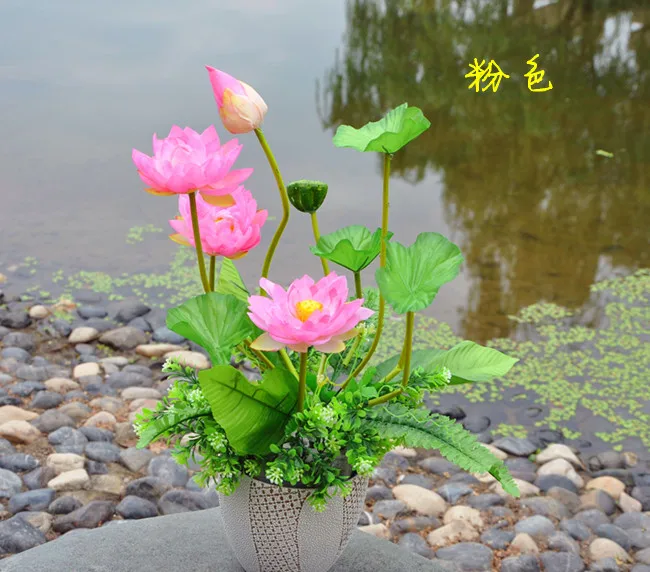 Factory outlets] the beam lotus flower factory simulation artificial flowers silk wedding housewarming opening with flowers