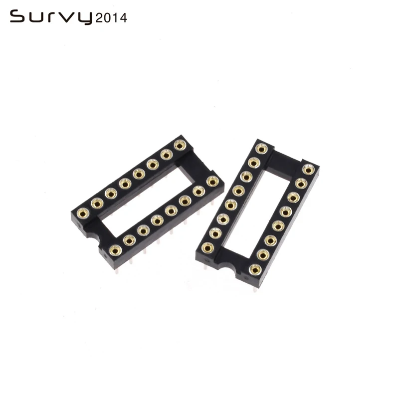 

5/10/20/50PCS IC Socket 16P Pin Round 2.54mm Integrated Circuit Adaptor Solder Type