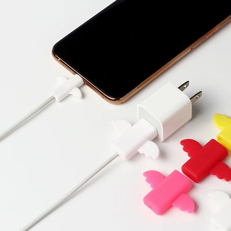 2 in 1 Charging Cable Protector Saver Cover For Apple iPhone USB Charger Cable Cord Adorable Protective Sleeve For Phones Cable