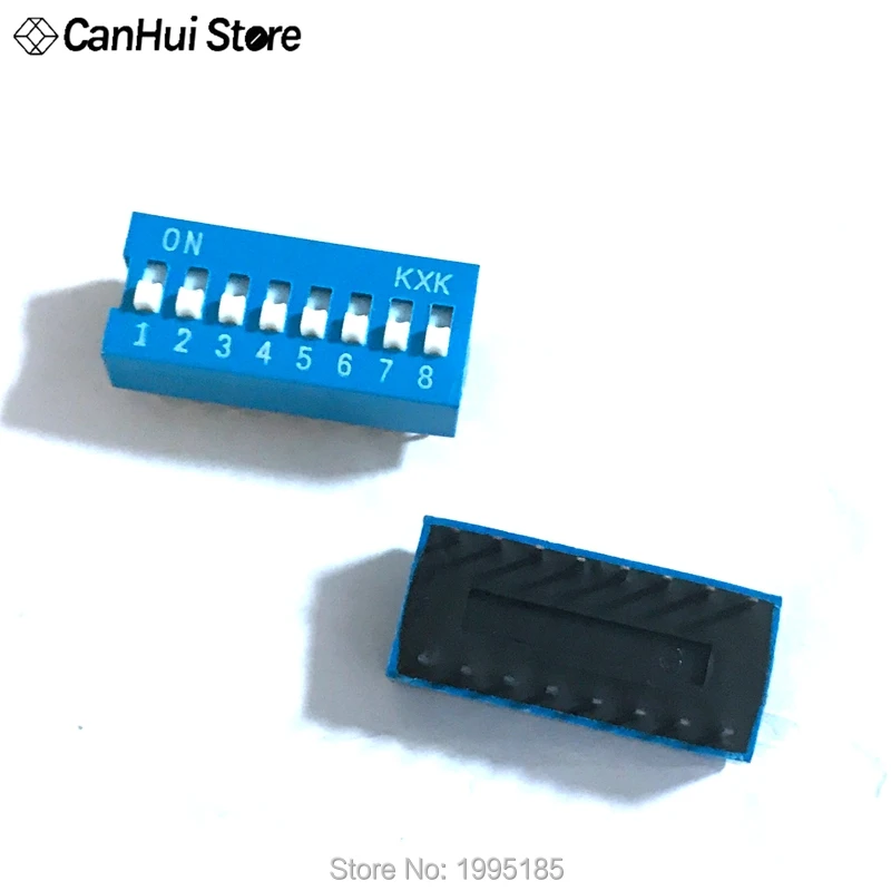 10pcs Slide Type Switch Module 1 2 3 4 5 6 7 8 10 PIN 2.54mm Position Way DIP  Pitch Toggle Switch Blue Snap Switch Dial Switch