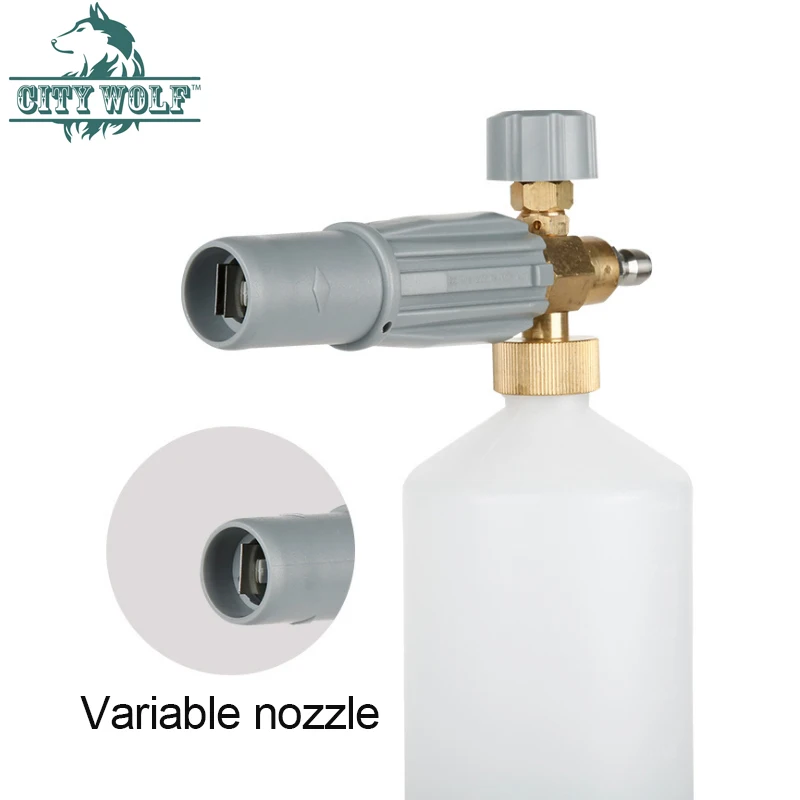 

City wolf high pressure washer snow foam gun with G1/4 quick adaptor for car washer gun accessories cleaning equipment