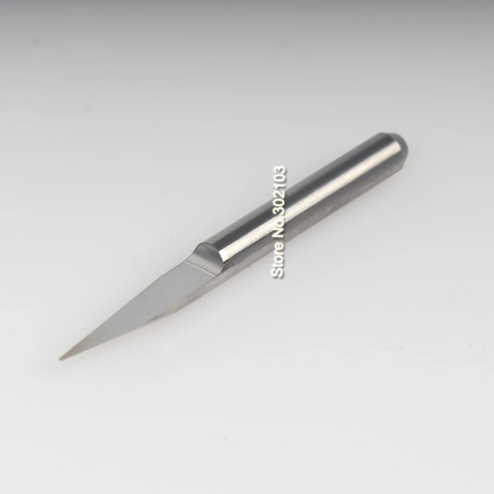 5pcs 3.175mm Tungsten Milling Cutter Carbide 1/8" Shank 20 Degree R0.1 PCB Engraving CNC Router Tools Bits