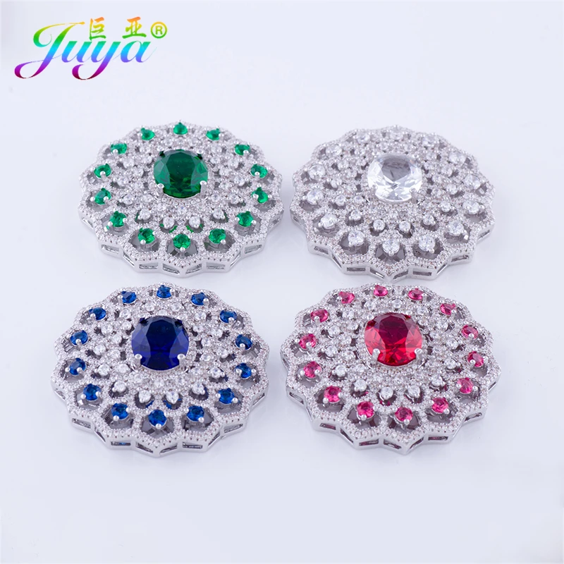 Hand Made Pearls Jewelry Components Gold/Silver Color Flower Decpration Connector Pendants Accessories For Beads Jewelry Making