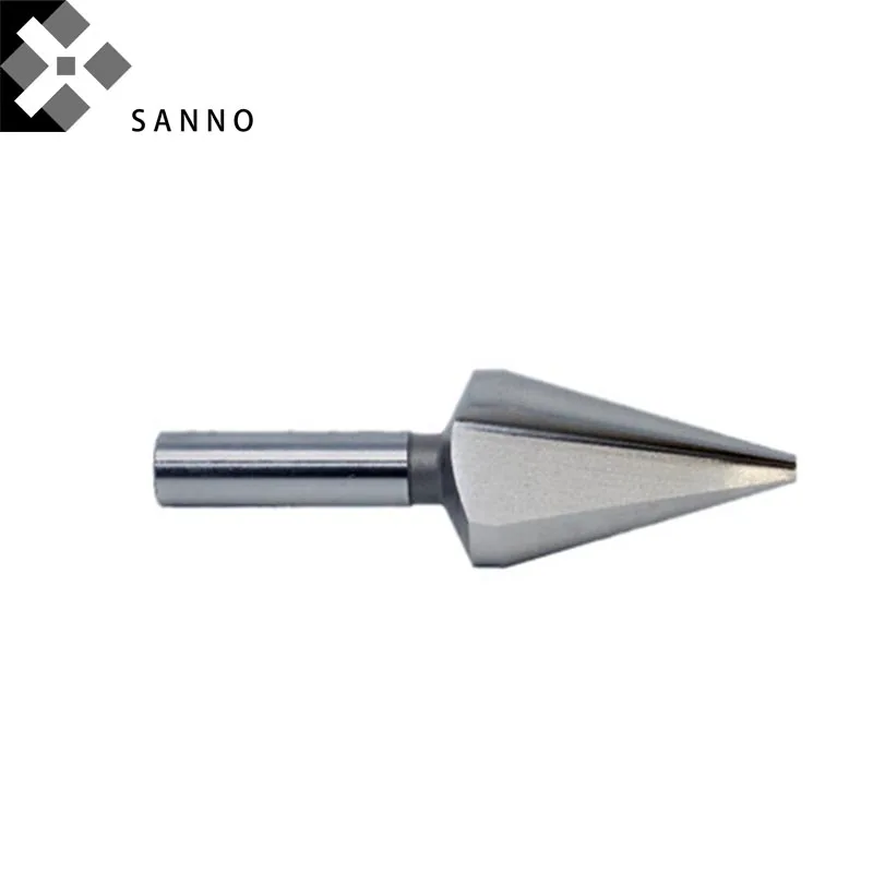 High Precision Straight Shank HSS Countersink Bit 3 Flutes 30 Angle YG Alloy Chamfer Cutter D16.5 - D31.5mm