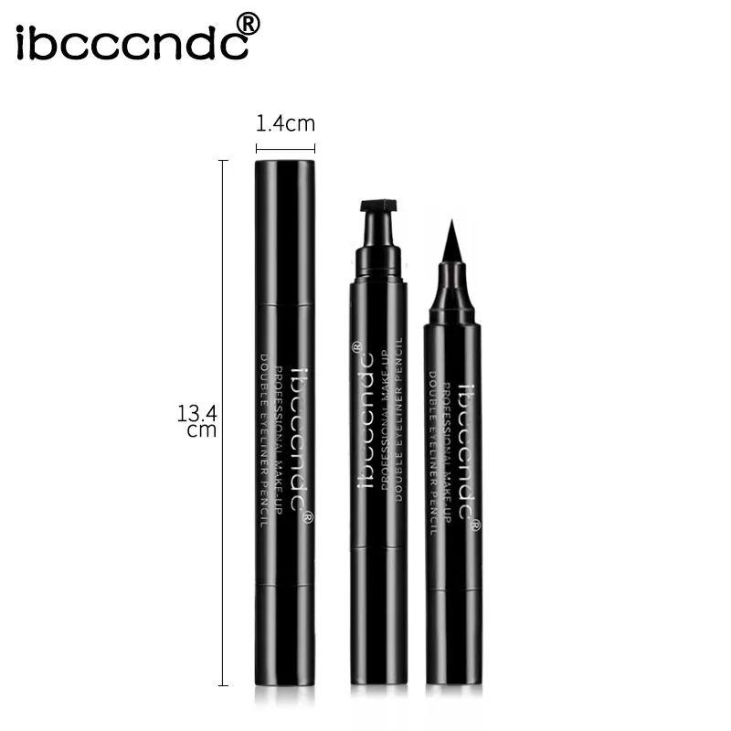 Waterproof Double Head Black Wing Shape Eyeliner Seal Eyeliner Stamp Pencil Cat Eye Cosmetic Makeup Tool Eyes Liner Maquiagem