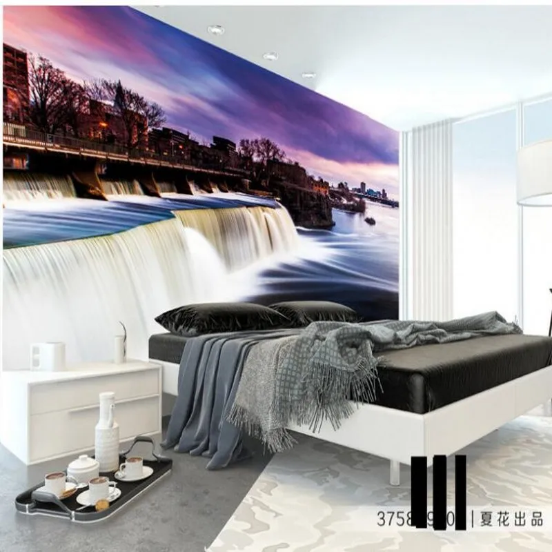 wellyu Custom large mural fantasy spectacular Great Falls landscape background wall non - woven wallpaper papel de parede