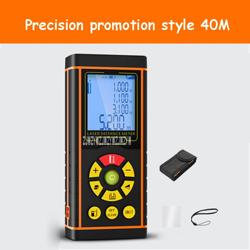 H-40 1.5V * 2 Elektronik Portabel Penggaris Pengukur Jarak Laser Presisi Tinggi Inframerah Genggam Jarak Ukur 0.03-40M