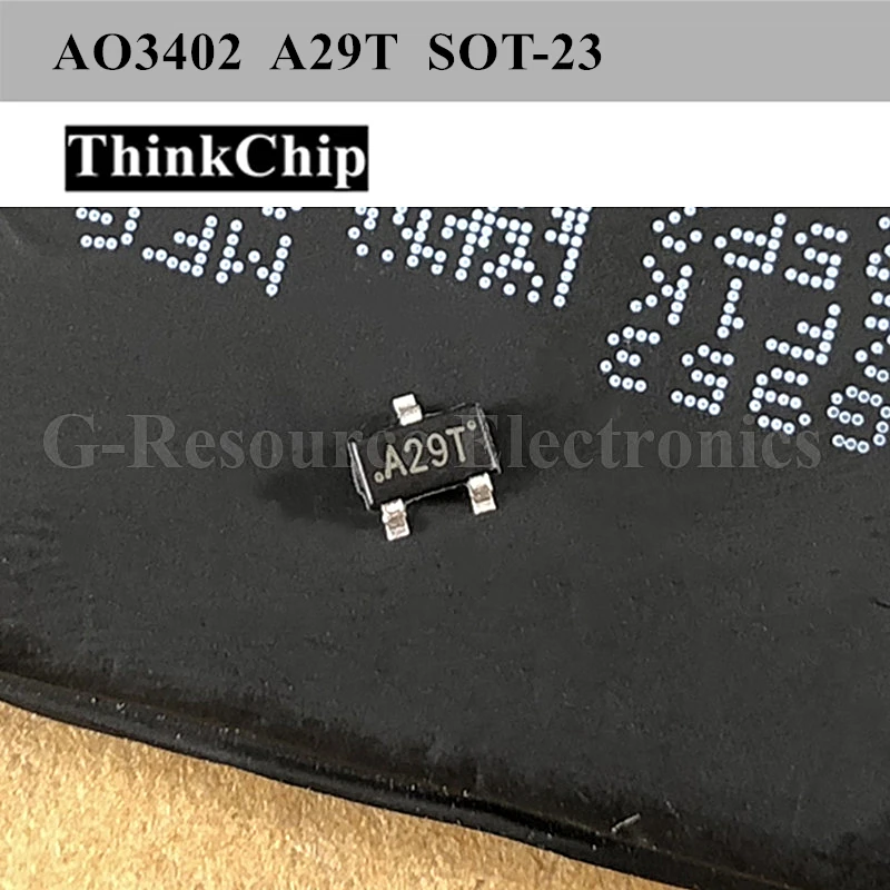 (100 pcs) AO3402 A29T SOT-23 3402 N-Channel 30V 4A (Ta) 1.4W (Ta) SMD mosfet transistor New original