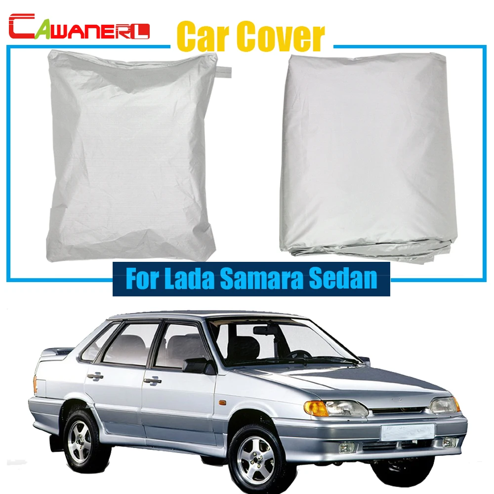 

Cawanerl Outdoor Car Cover UV Anti Sun Rain Snow Resistant Cover Dustproof For Lada Samara Sedan