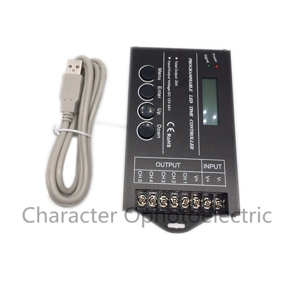 TC421 WiFi time programmable led controller RGB dimmer rgb lighting timer, DC12~24V input, 5 channels,max 5*4A