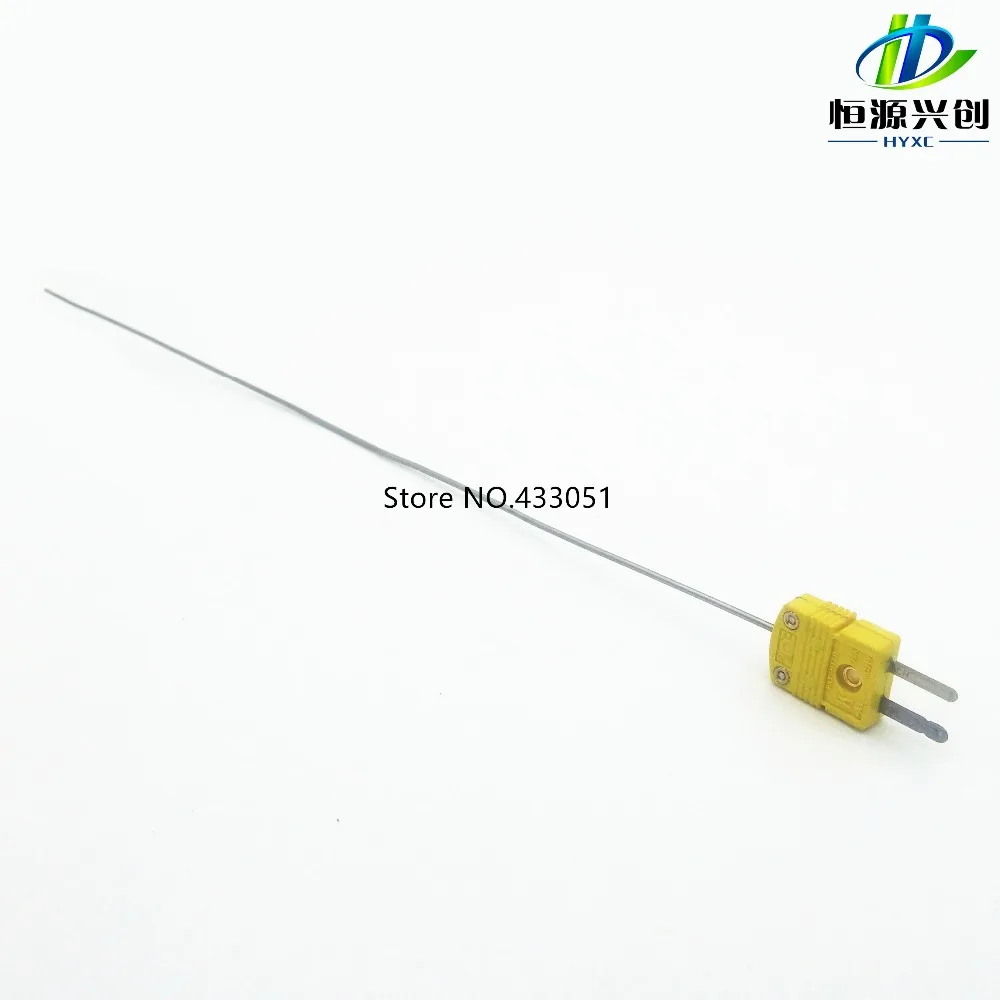 0-900 degree centigrade K type Thermocouple probe 100mm-1000mm Sensors,Probe diameter 1.5mm, k plug-type hot duality