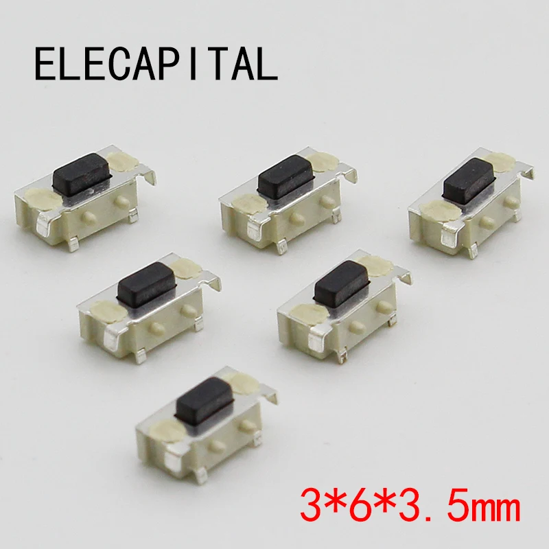 Free shipping 50PCS SMT 3X6X3.5MM Tactile Tact Push Button Micro Switch Momentary