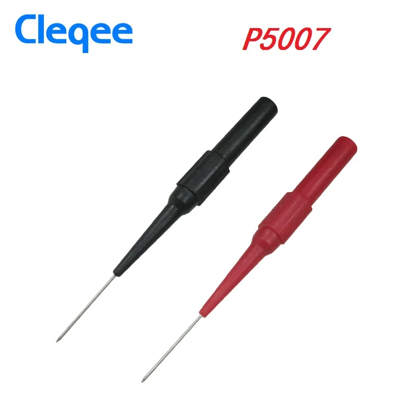 Cleqee P5007 P5008 2pcs isolamento Piercing ago sonde di prova multimetro Non distruttive rosso/nero