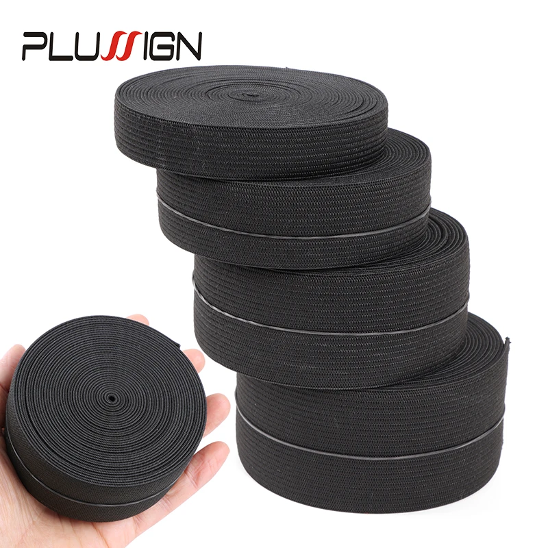 Gorący! Peruka gumką 1.5/2.5/3/3.5/4Cm szerokość gumką do peruk Diy czarny nylon wysokiej jakości akcesoria do wyrobu peruk 5 metrów