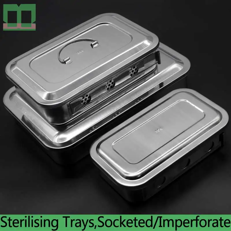 Sterilising trays 304 stainless steel disinfection box Surgical instruments are sterilized With holes Nonporous