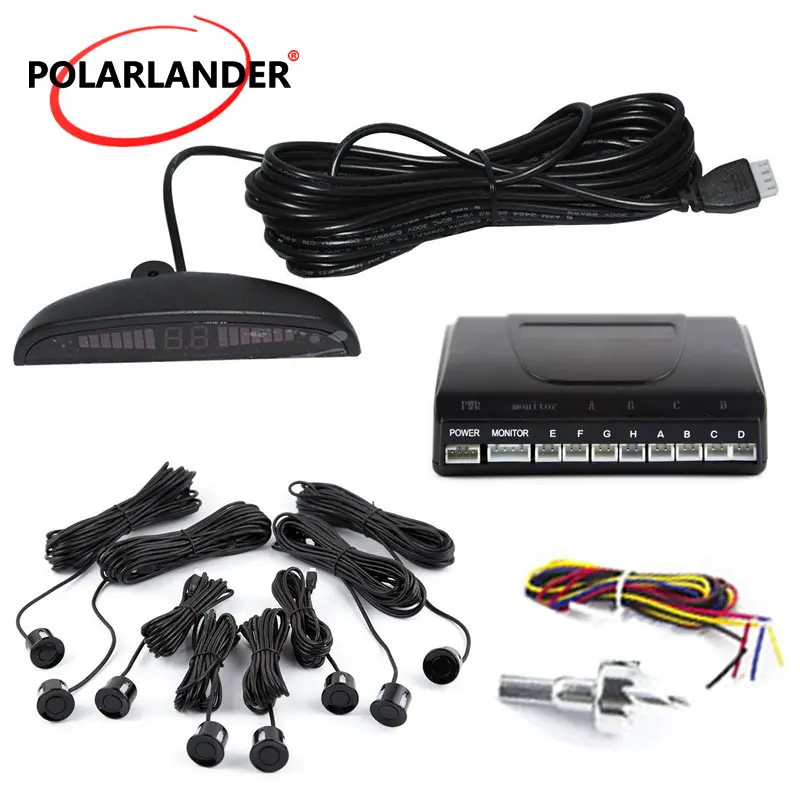 

8 Sensors Buzzer Car Parking Sensor Kit Reverse Backup Radar Indicator 12V 44 Colors available LED display monitor